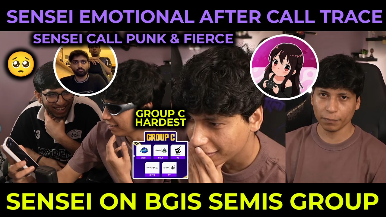 SENSEI Call Tracegod PunK Fierce & Congrats😱 Kiwi Call Sensei Wyld Fangs😉 BGIS Semi Finals Group