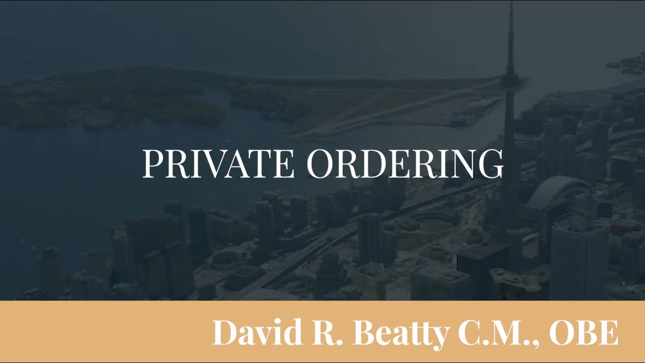 Private Ordering | Corporate Governance Expert David Beatty