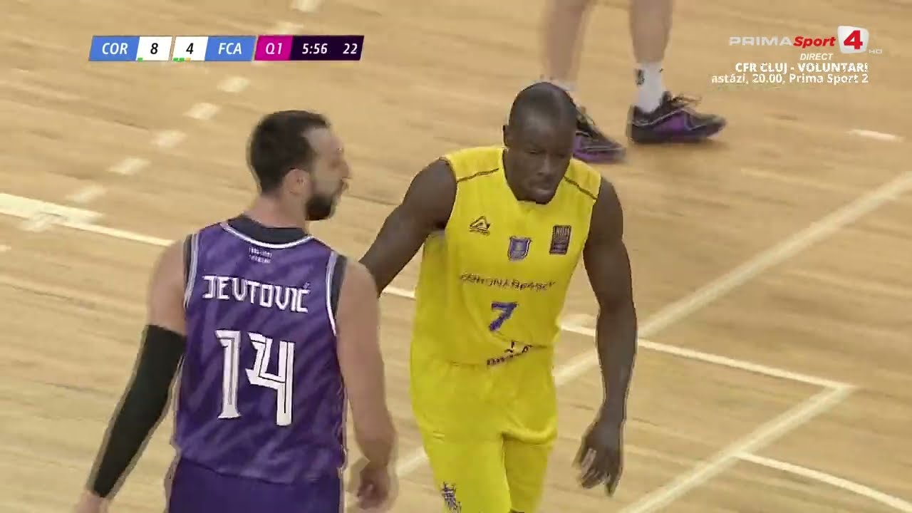 Liga Naţională de baschet: Corona Braşov - FC Argeş 70-80. Înregistrarea partidei