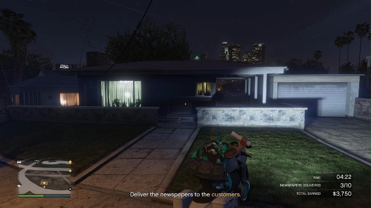 New Paper Route Mission - GTA Online - 1st Time