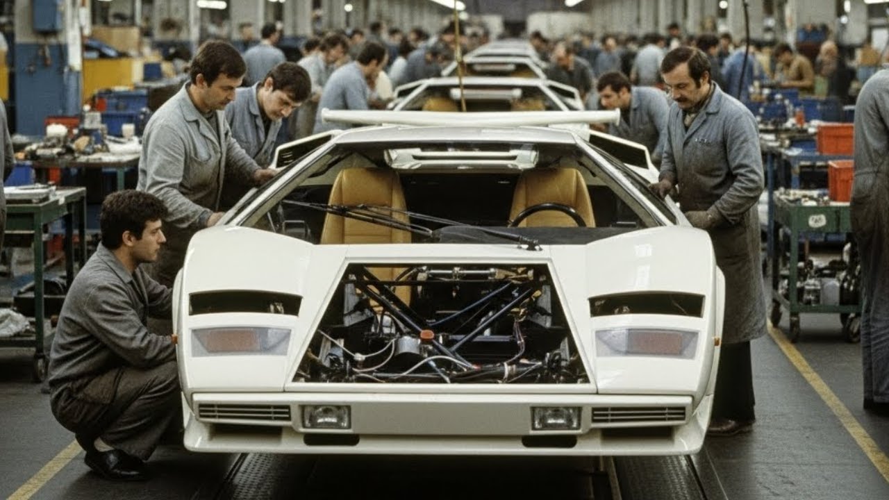How the Lamborghini Countach Was Built in 1974 – Back in Time: Lamborghini Factory Assembly