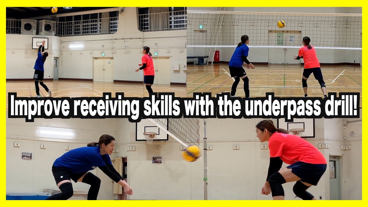 Improve your receiving skills with the underpass drill!【volleyball】