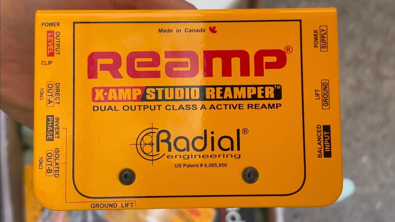 Radial X-AMP Studio dual out class A active reamper (packaging)