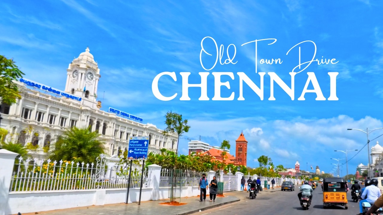 Chennai Old Town Drive | Historic Buildings [4K]