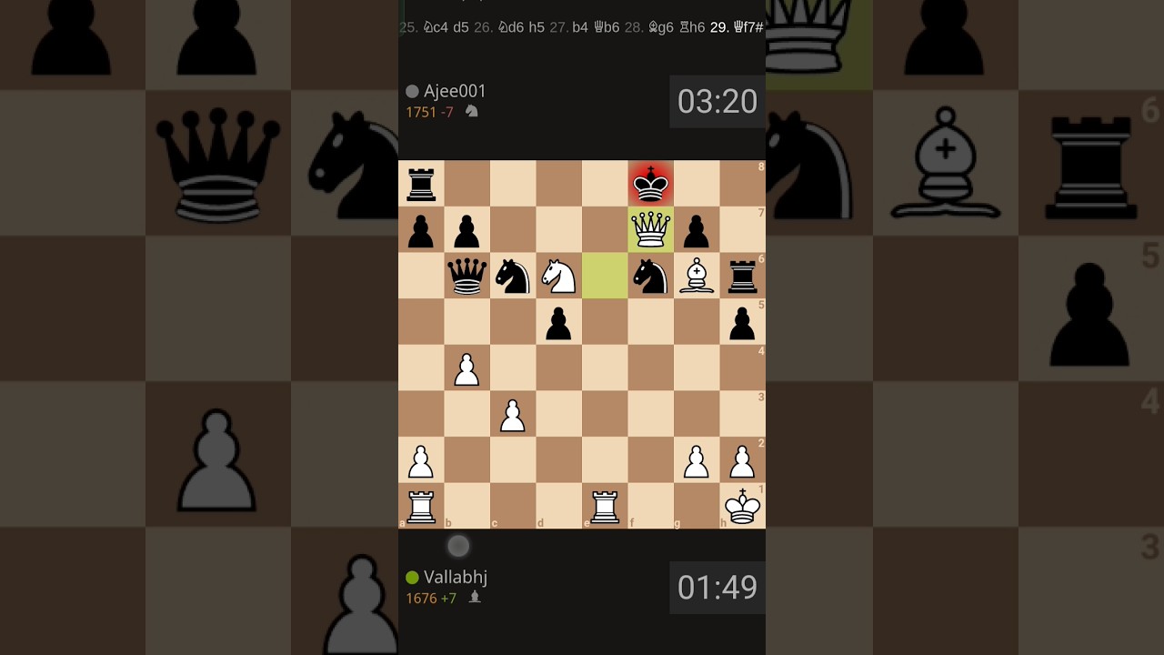 King under attack. rapid chess highlights #1147
