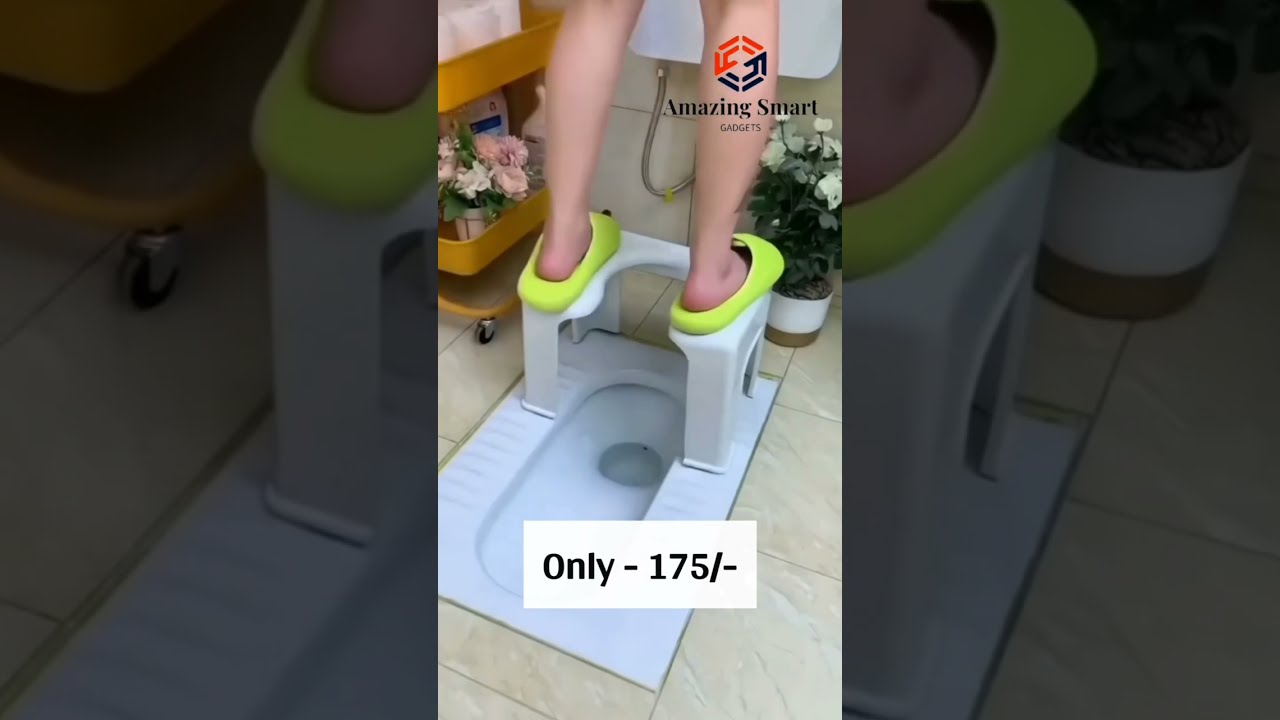 PFB Perfect Toilet Posture Plastic Potty Step Stool for Western Toilet Bathroom Scientific Angle,