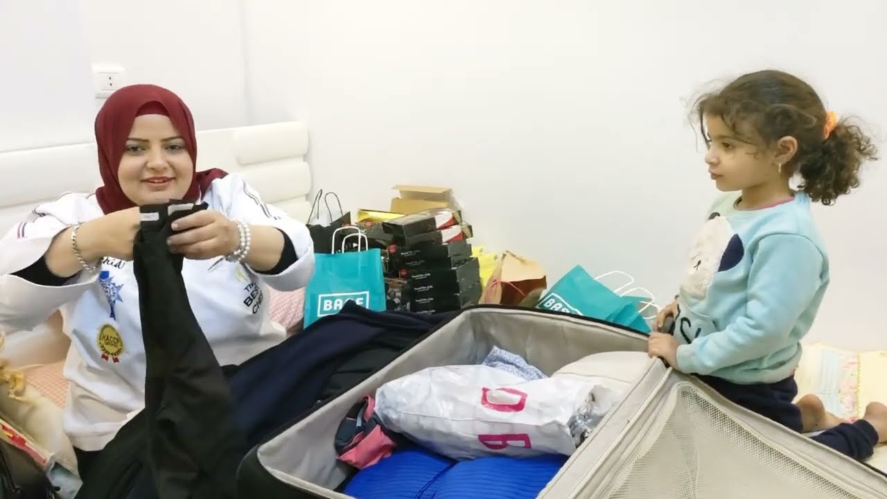 الخير كله وصل من بلجيكا دهب ومرجان العيله كلها فرحت