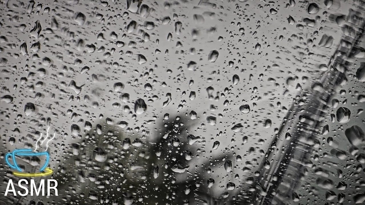 ASMR Binaural Rain Sound with Thunder | Soothing Sleep Relaxation | Heavy Rain on Window