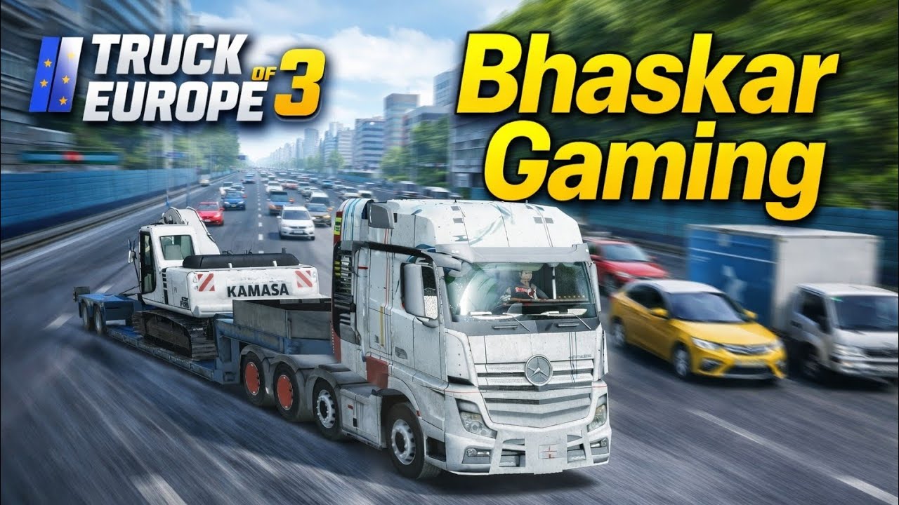 Truck of Europe 3 gameplay on Bhaskar gaming realistic graphics ets2 mobile amezing tour 