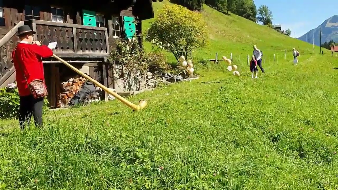 Appel cor des Alpes en alpage de la Savoie