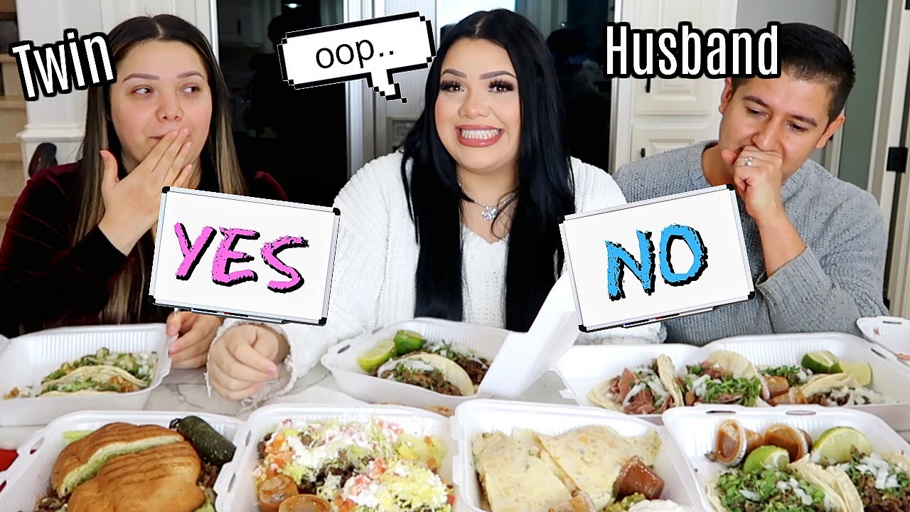 Who Knows me Better? TWIN VS HUSBAND! Big MUKBANG!