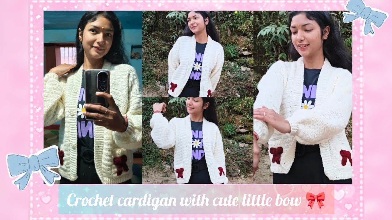 Part-1 Crochet cardigan tutorial for beginners. #crochetcardigan #crochet #handmade #youtube #viral 