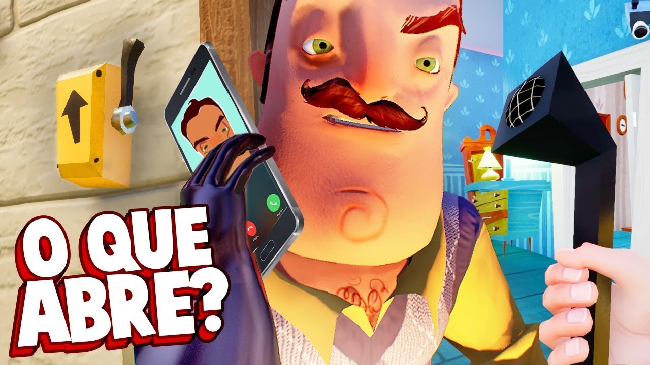 LIGUEI AO VIZINHO!!! ELE ATENDE?! A ALAVANCA SECRETA! | Hello Neighbor (NOVO)