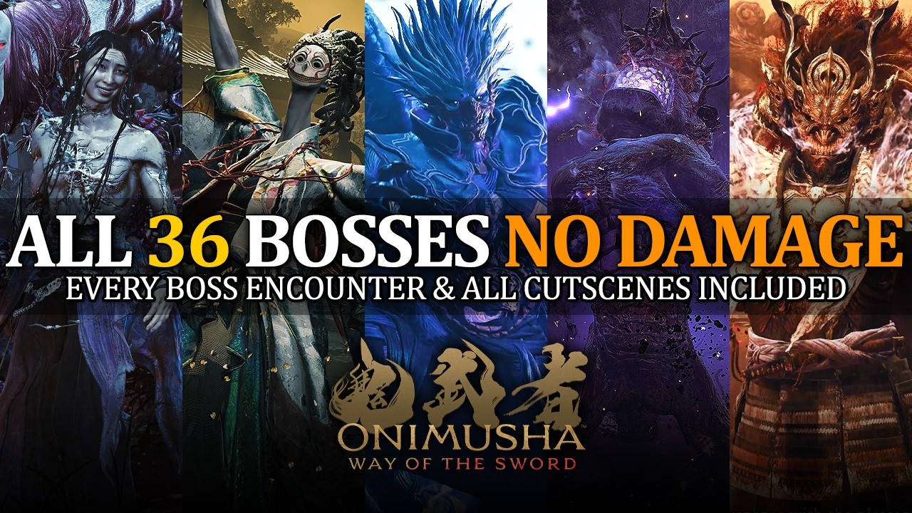 Onimusha: Way of the Sword - All 36 Boss Fights & Ending (No Damage) - All Cutscenes Included