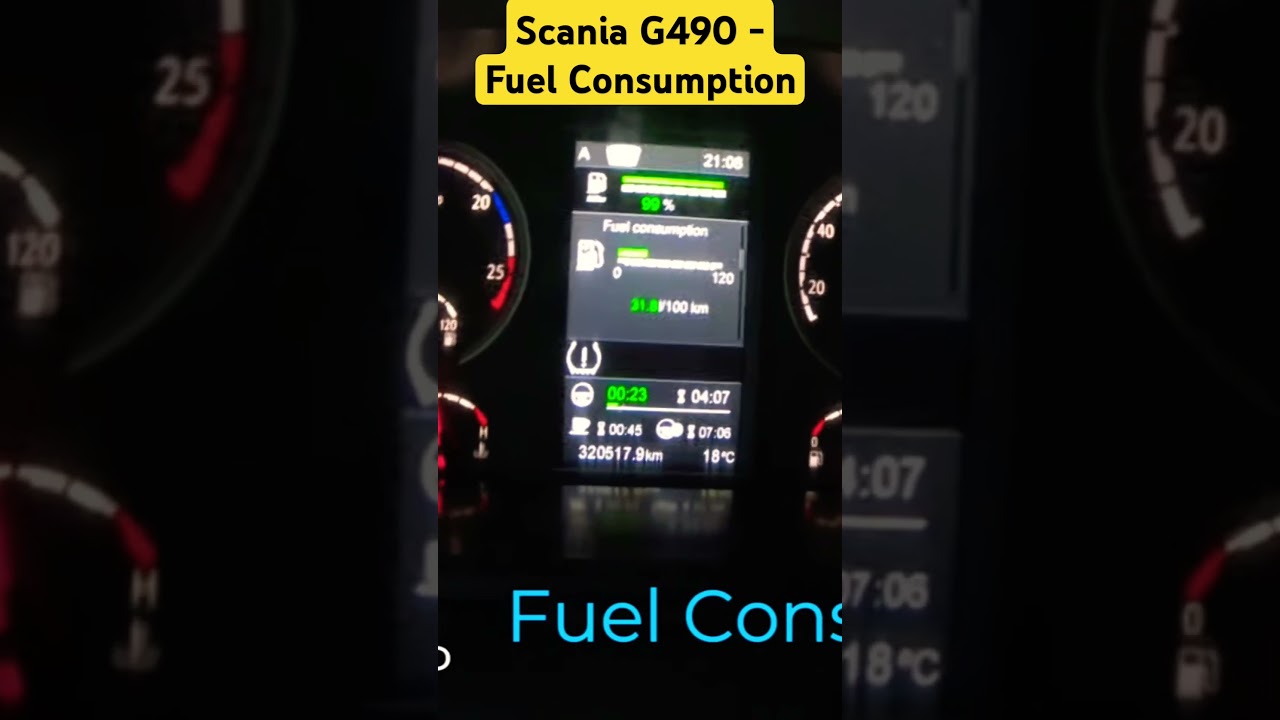 Scania G490 - Fuel Consumption #fuel #scania #pov #shorts #short #ets2