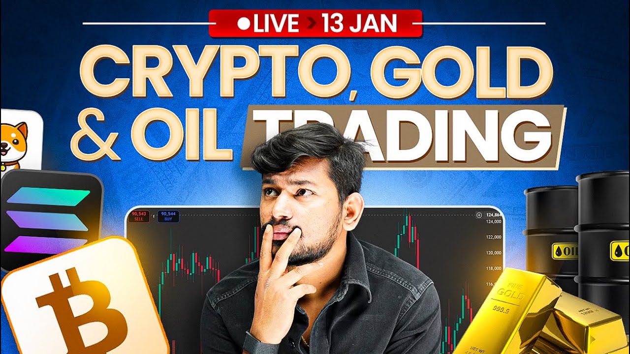 Live Trading : Crypto and Gold  13 JAN 2026 - IITian Trader 