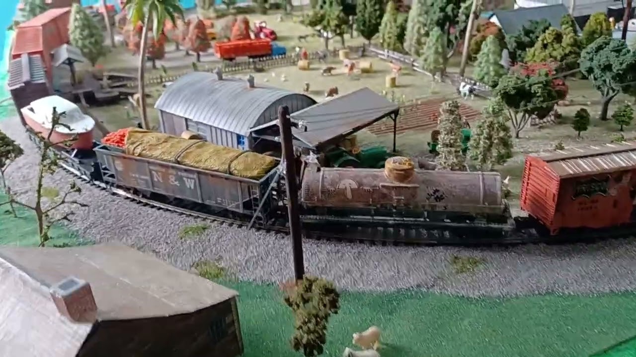 trains, trains and trains, w/ new stuff, people, critters, trees, street signs, and automobiles.