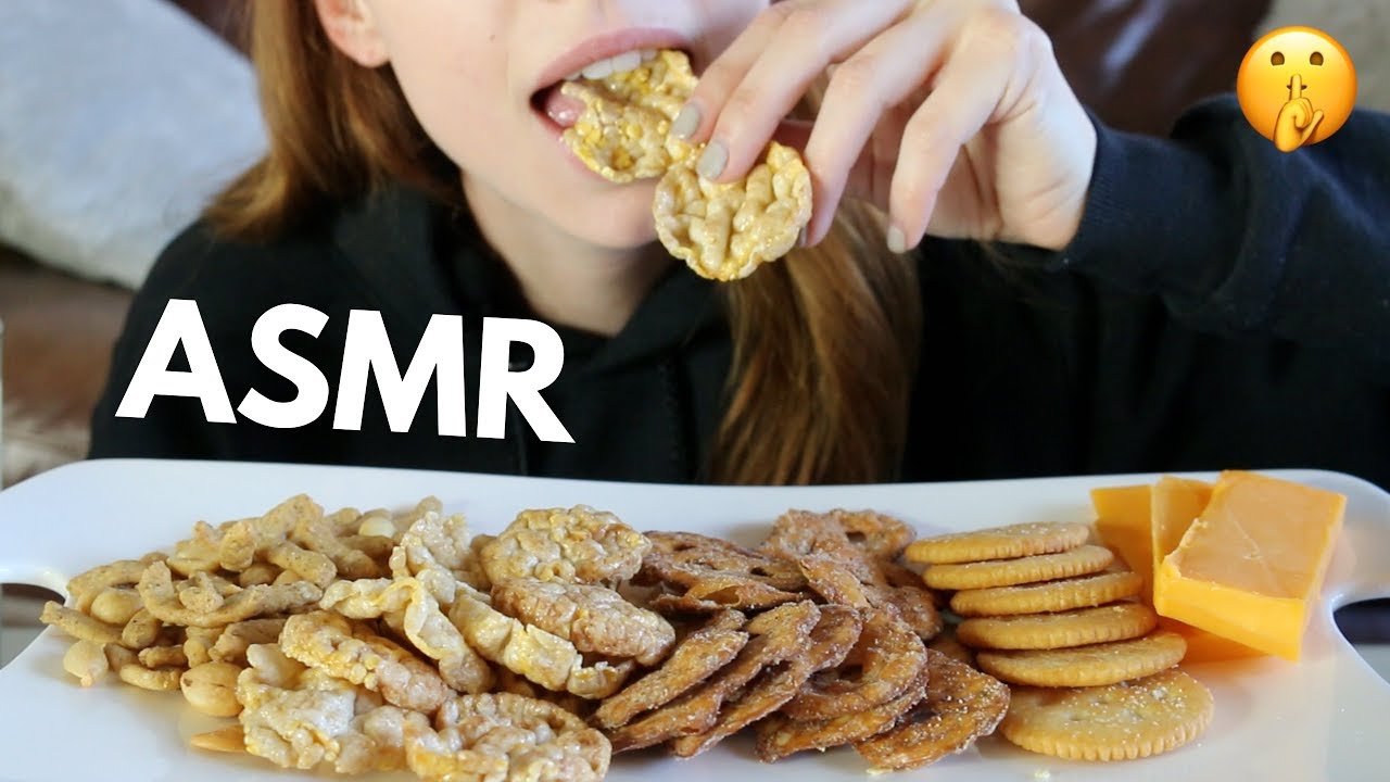 ASMR Crunchy Snacks! Eating Sounds No Talking (crackers & crisps)