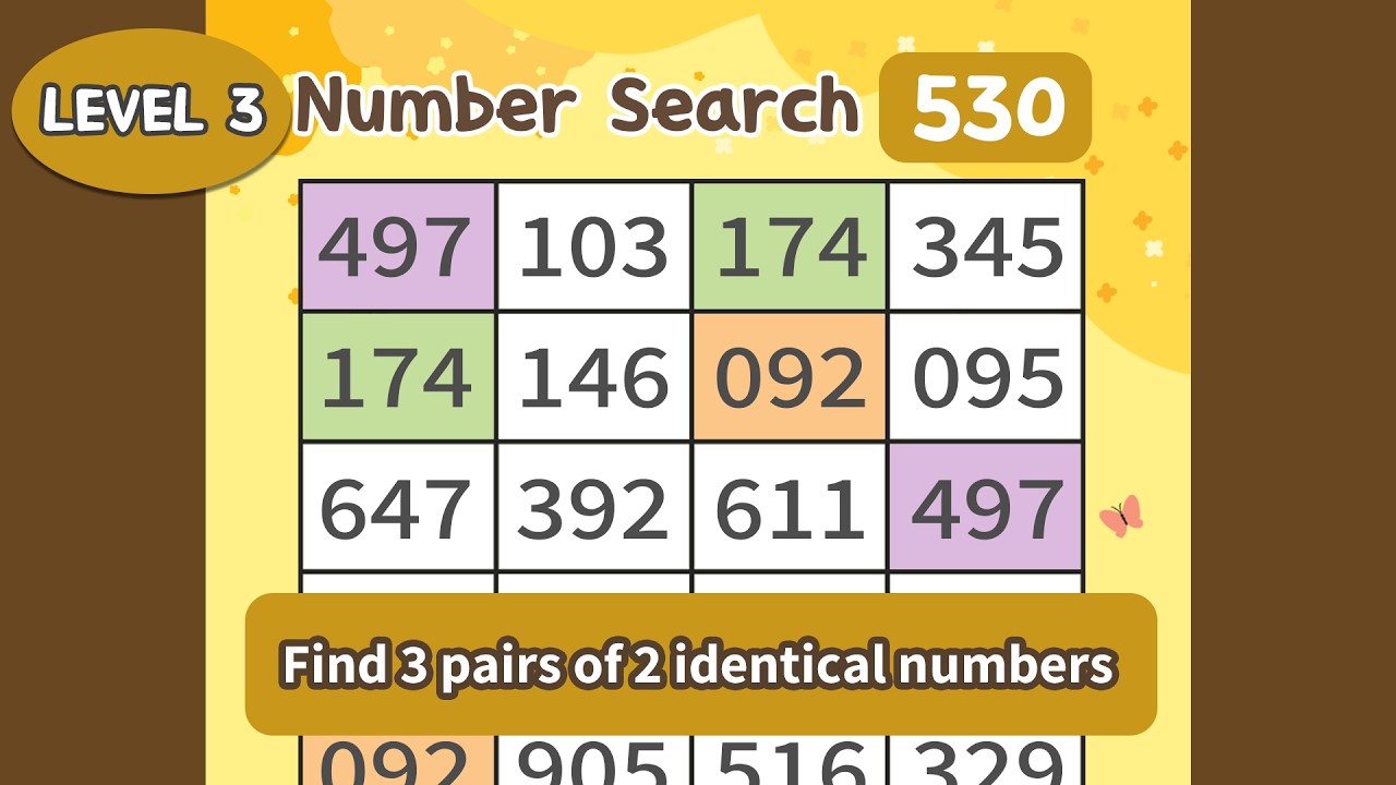 Fun Number Game to Strengthen Your Memory Daily 3-530