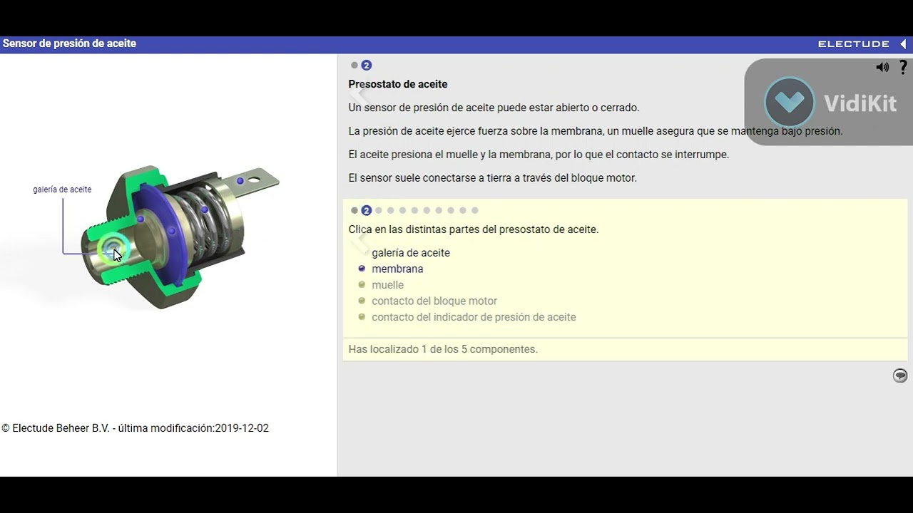 Sensor de presión  de aceite ELECTUDE