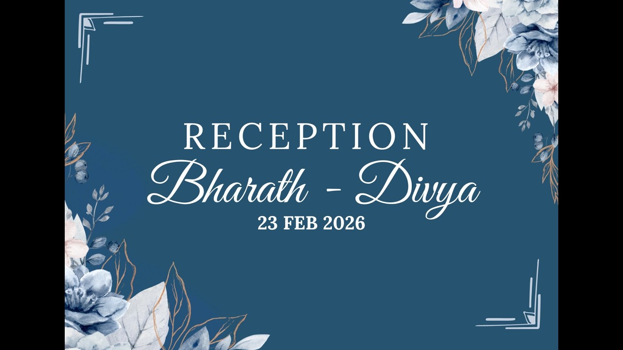 Weeding Reception Of Bharath With Divya