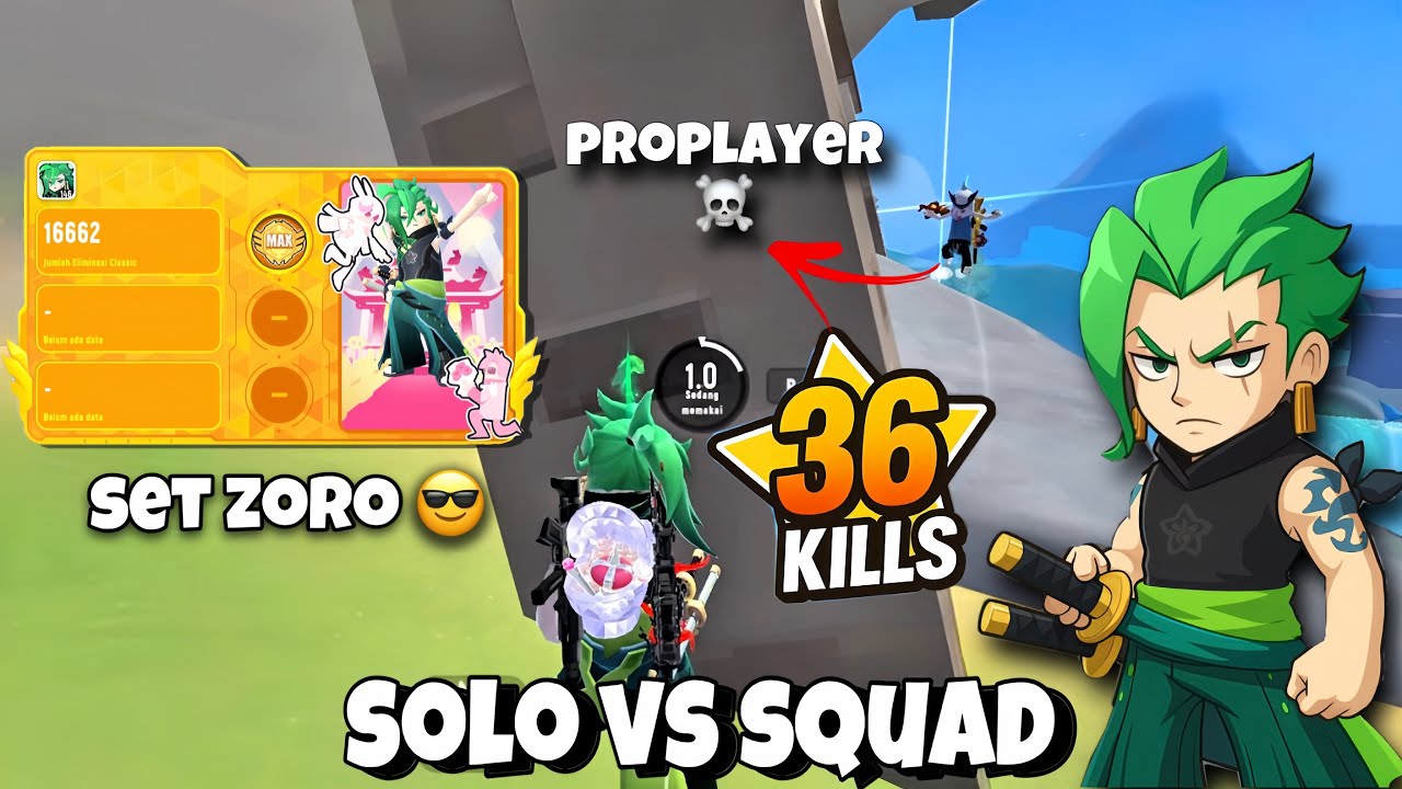 36 KILLS Solo vs squad with ZORO SET! Insane Gameplay 🔥Sausageman (EkimirzYtube)