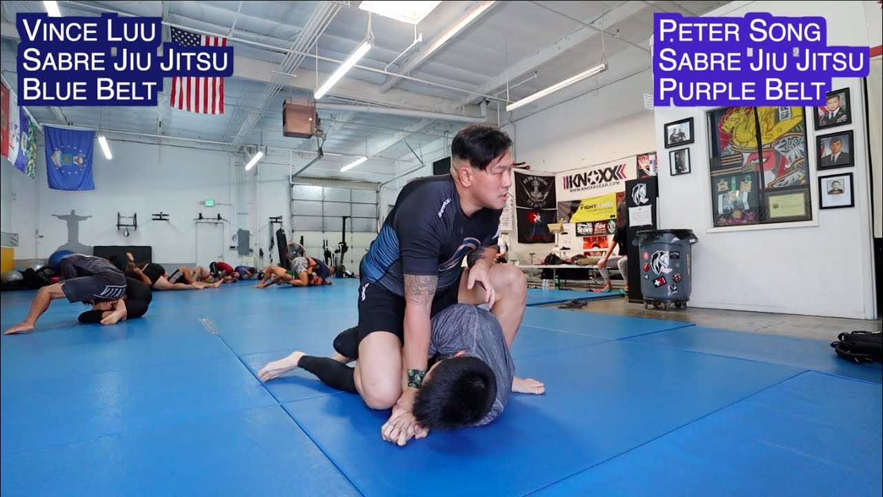BJJ Blue Belt Vs. BJJ Purple Belt (No Gi) - 10 Minute Round