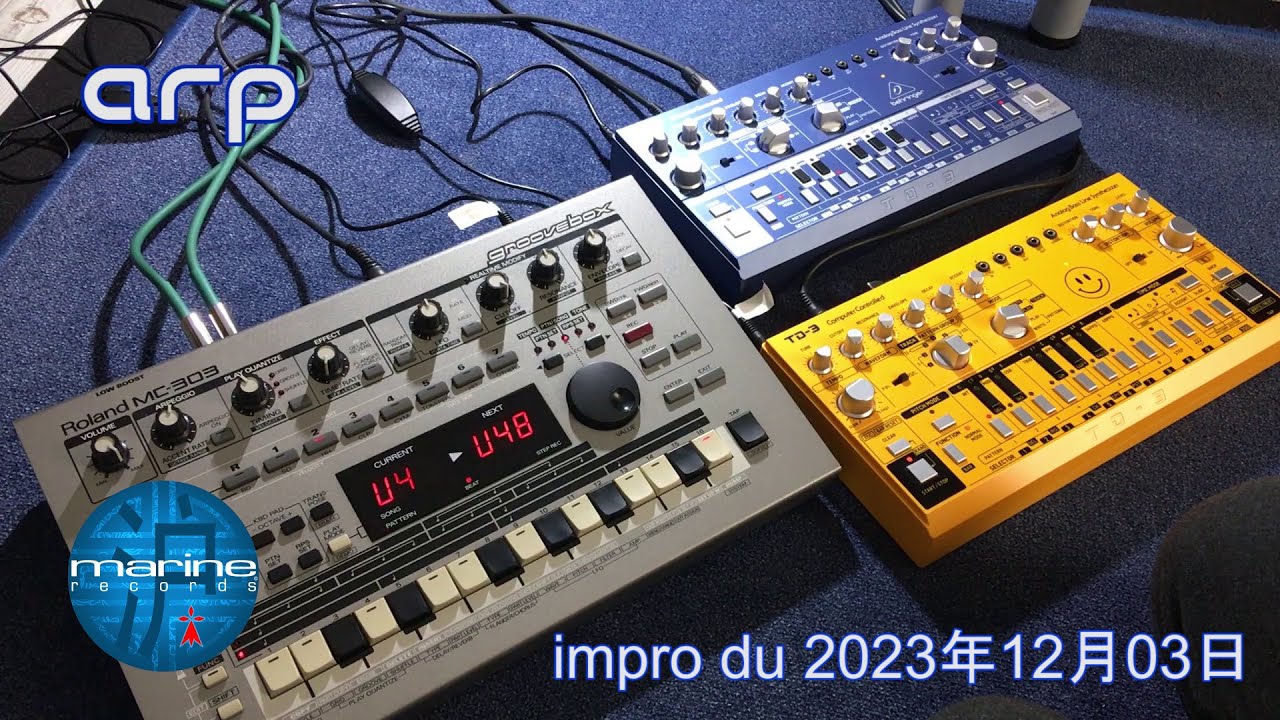 arp - impro 音乐即兴 2023-12-03 (MC-303 Groovebox, Moog SubPhatty, JX-3P, Behringer TD-3, V-synth)