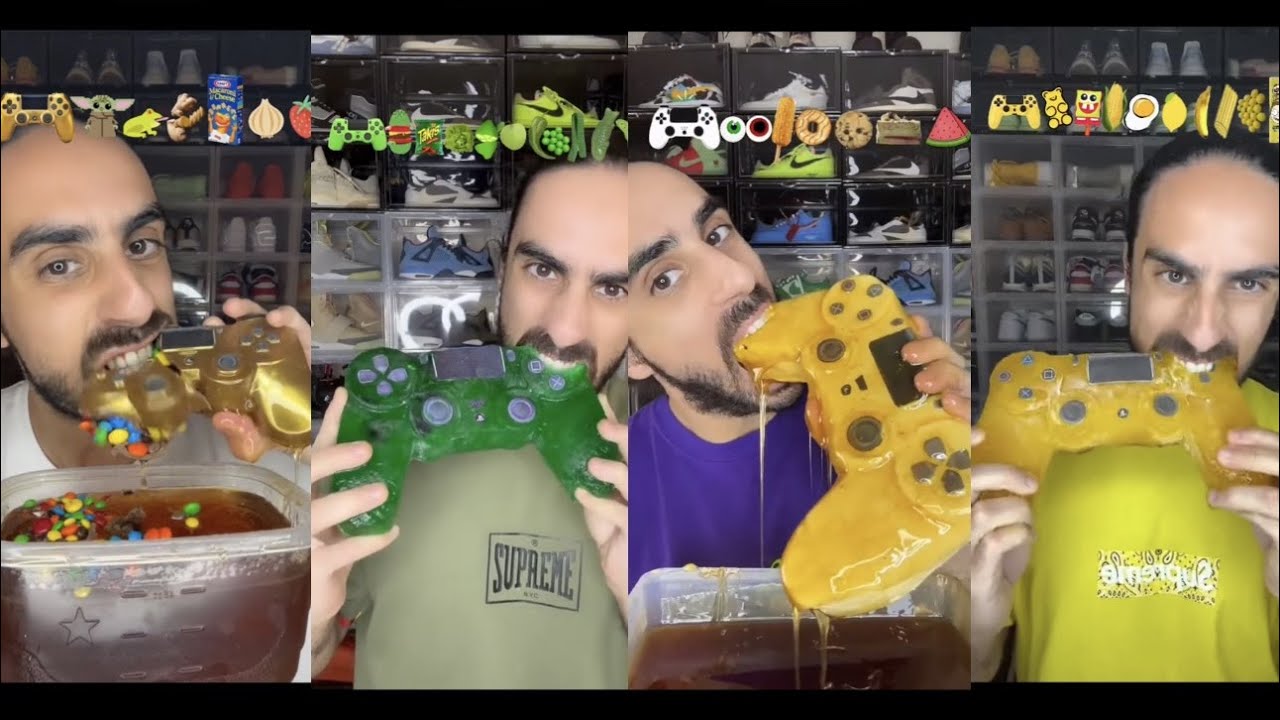 Eating Playstation Controllers VIRAL Food ASMR 🎮😍