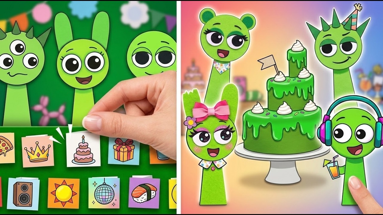 Zombie Sprunki! 😱 Save Oren & Pinki in Paper Gamebook
