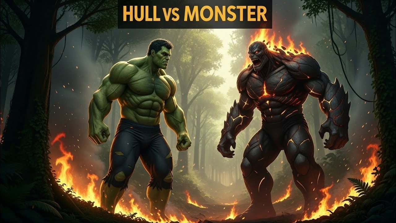 Hulk vs Fire Monster | Epic Jungle Battle | AI Cinematic Superhero Fight