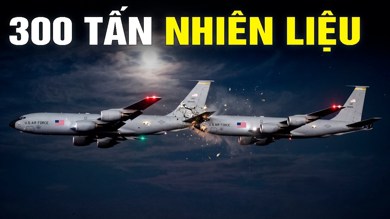Gặp Nạn Khi Đang Làm Nhiệm Vụ ở IRAN! Máy Bay Tiếp Dầu KC-135 của Mỹ Rơi Tự Do từ 30000ft