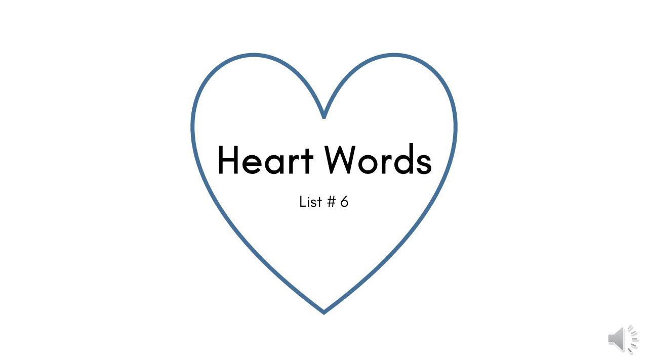 Heart Words List #6