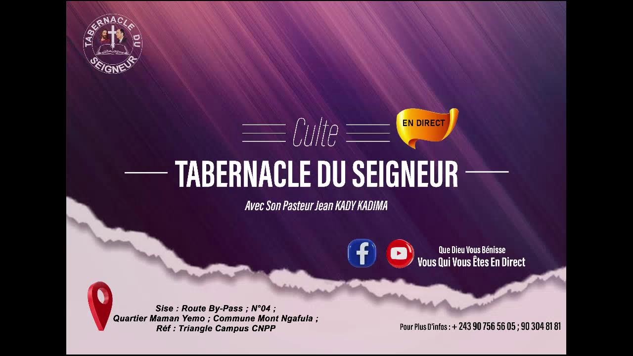 Réfléchissons à nos voies ( Avec Le Rév Jean KADIMA )