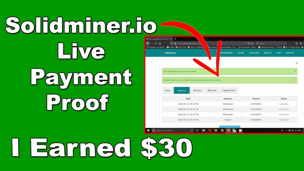I Earned $30 - Solidminer.io Live Payment Proof 2020