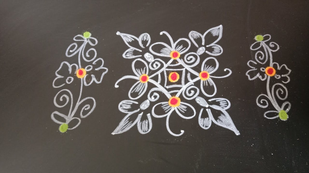 Easy muggulu/simple muggulu/Daily muggulu/Wednesday rangoli/@Dharani Rangoli 