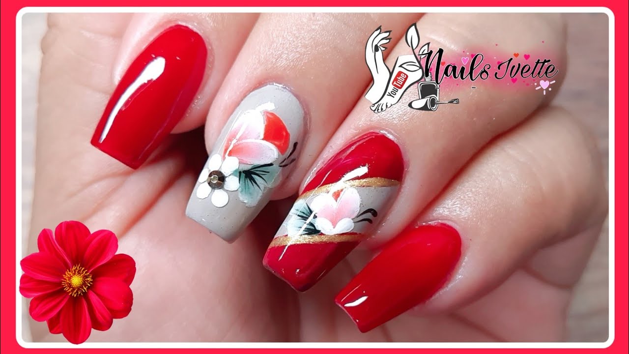 Diseño de uñas PINCELADAS Y MANO ALZADA 😍 Uñas decoradas con mis nuevos pinceles de BeautyBigBang