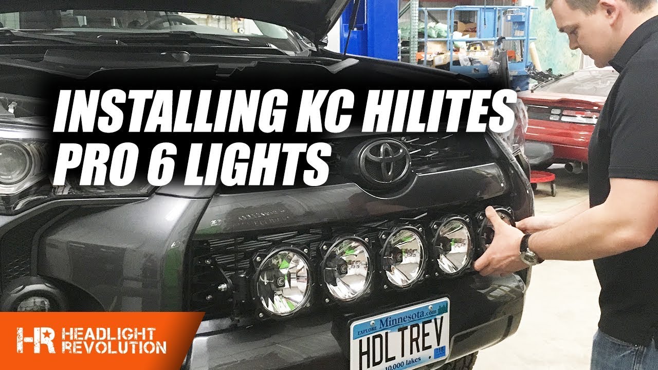 KC HiLites Pro6 Lightbar Grille Install Toyota 4Runner with Rago Fabrication Mounts