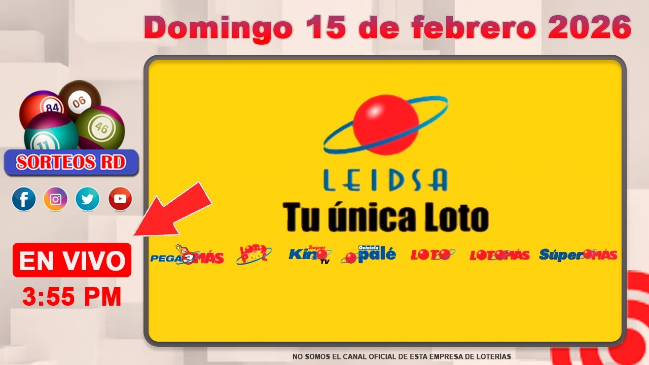 LEIDSA  en Vivo 📺 | Domingo 15 de febrero 2026 / 3:55 P.M