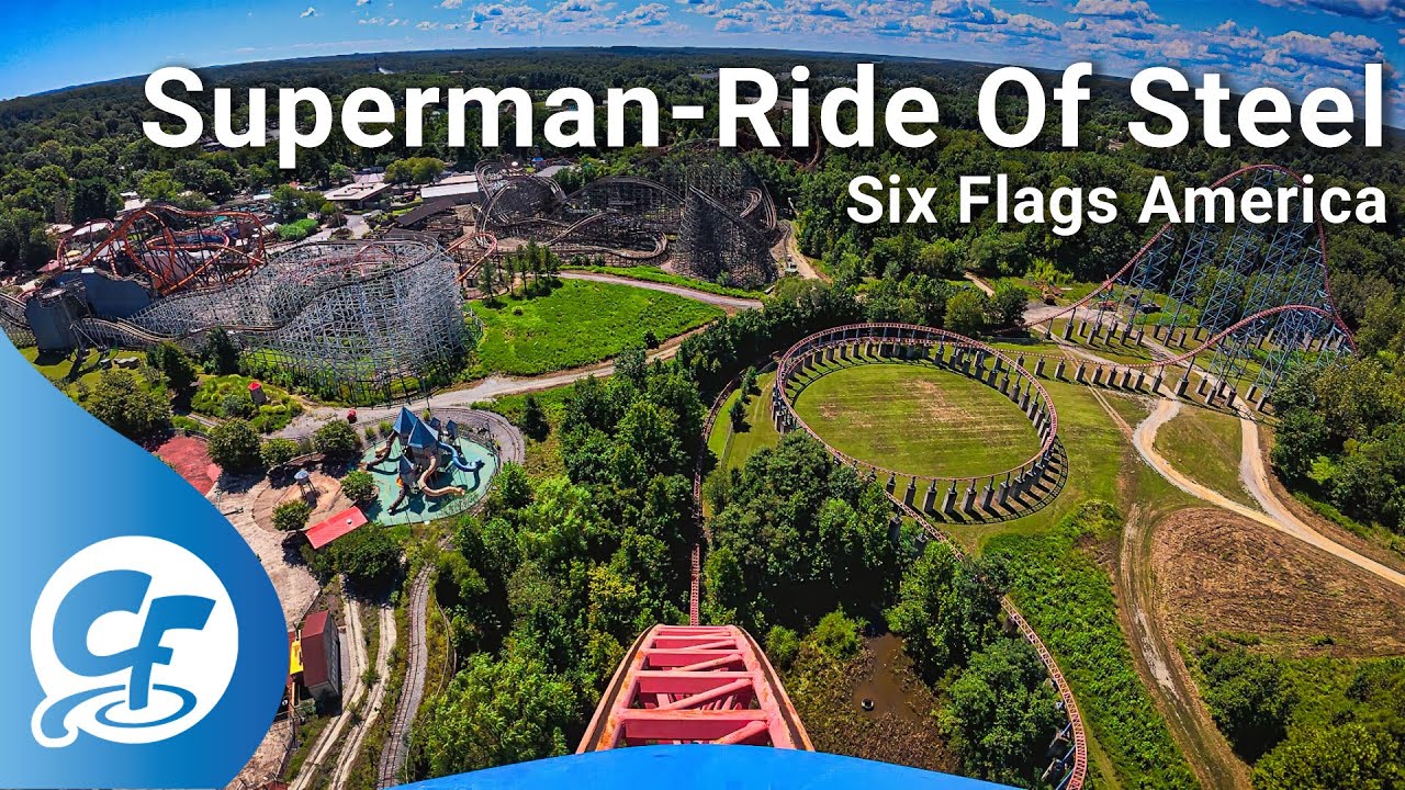 Superman - Ride Of Steel front seat on-ride 4K POV Six Flags America