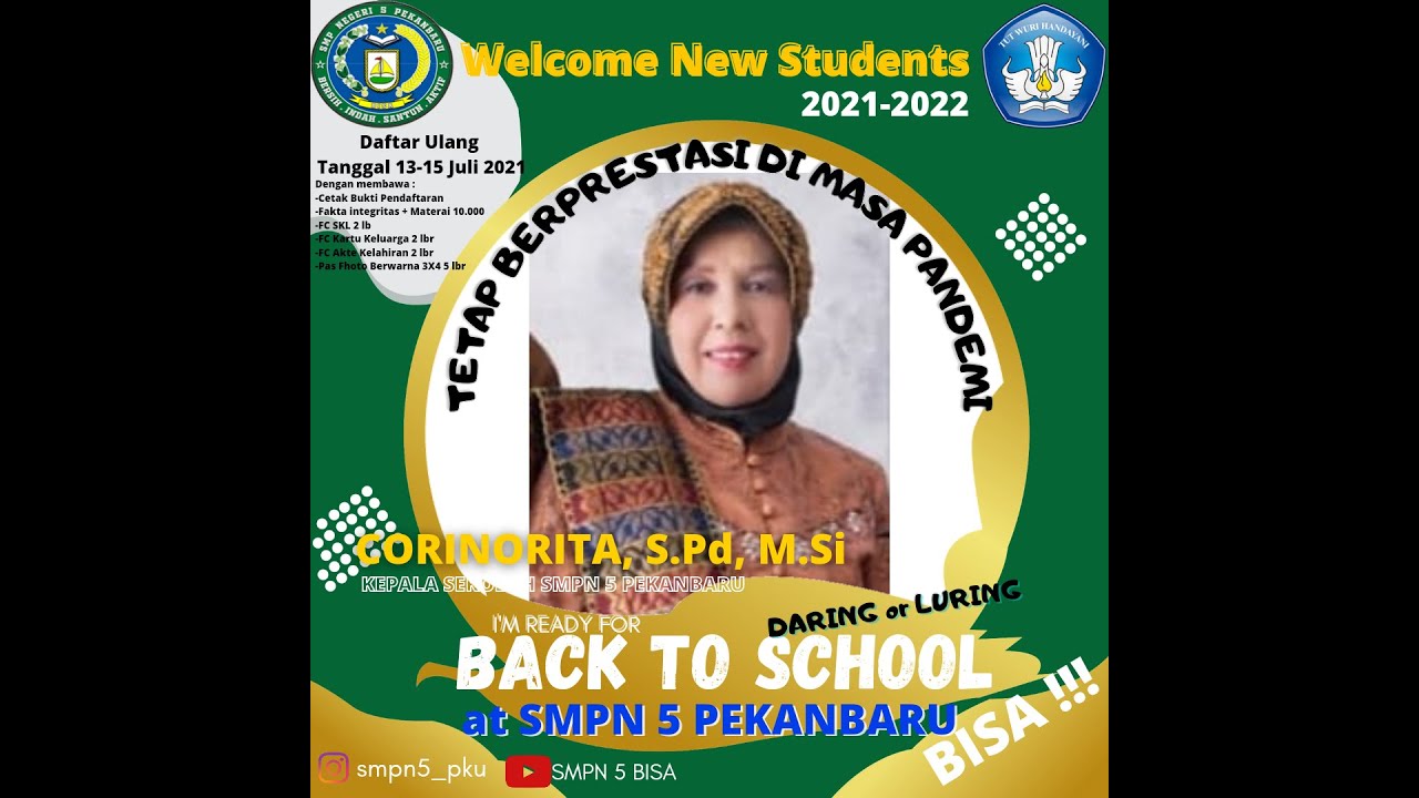 Pembukaan MPLS SMP Negeri 5 Pekanbaru TA 2021-2022 dan Profil Sekolah