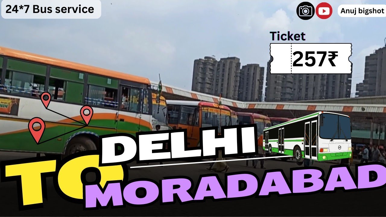 Delhi To Moradabad By Bus Travel || Back To Home 😍 ||