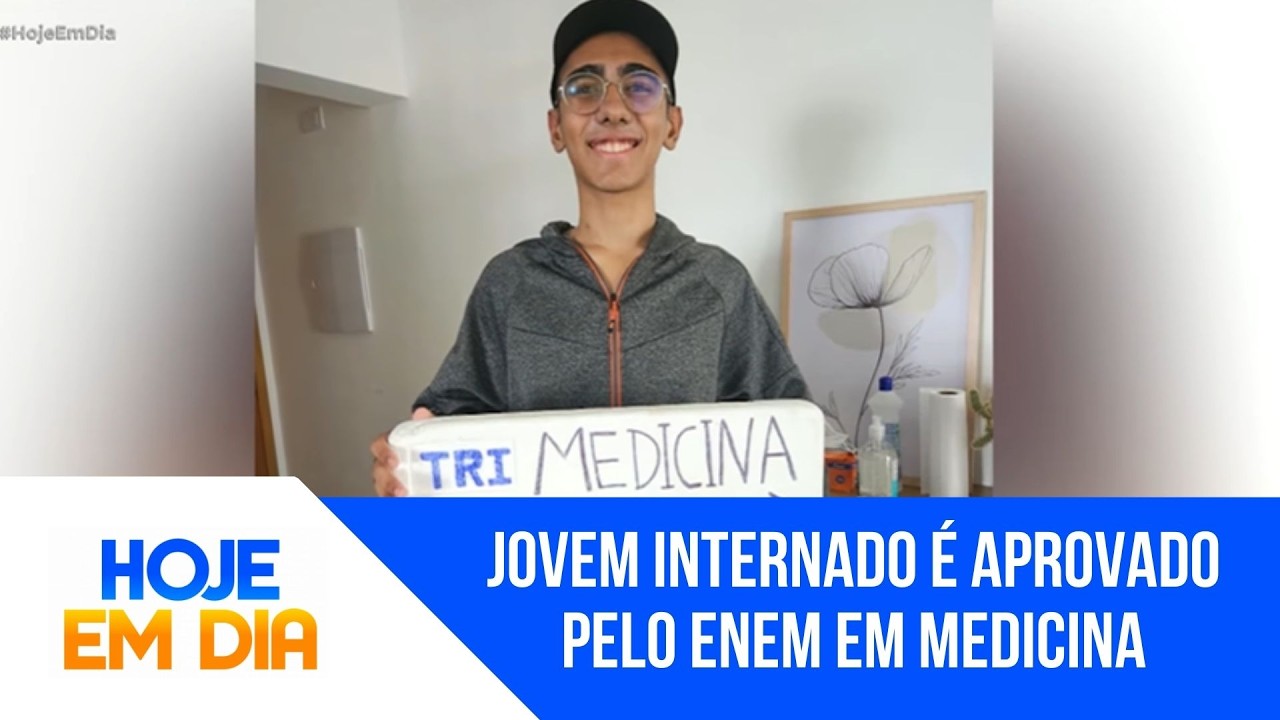 Jovem é aprovado em medicina após fazer prova do Enem dentro de hospital | 'Hoje em Dia'