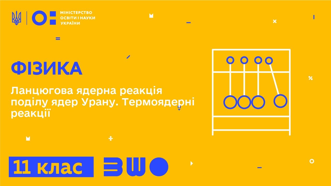 11 клас. Фізика. Ланцюгова ядерна реакція поділу ядер Урану. Термоядерні реакції