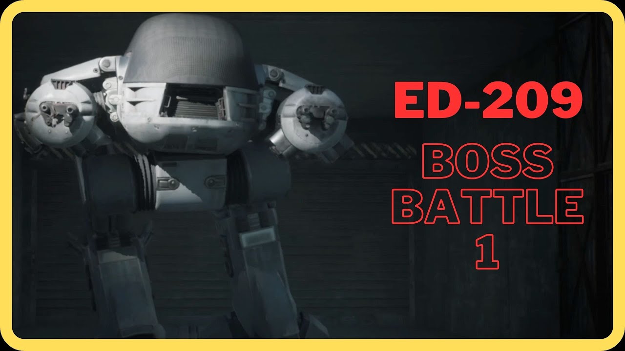 ED-209 Boss Battle 1 Robocop Rogue City Video