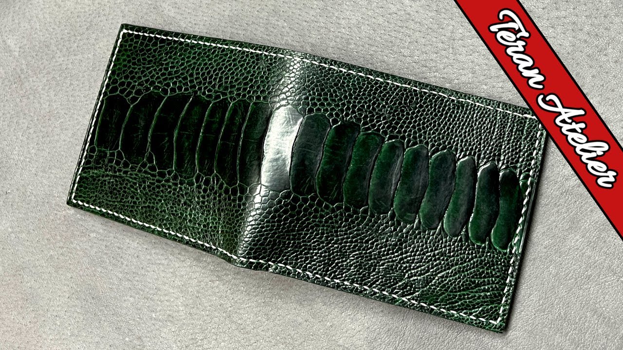 Exotic OSTRICH Wallet: Leathercraft Bifold Build (Free PDF Pattern)
