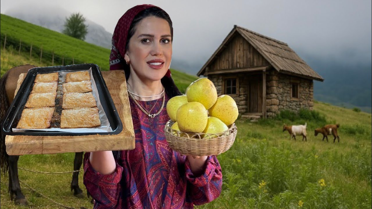 Daily life of rural girls: baking bread and sweets the easy way