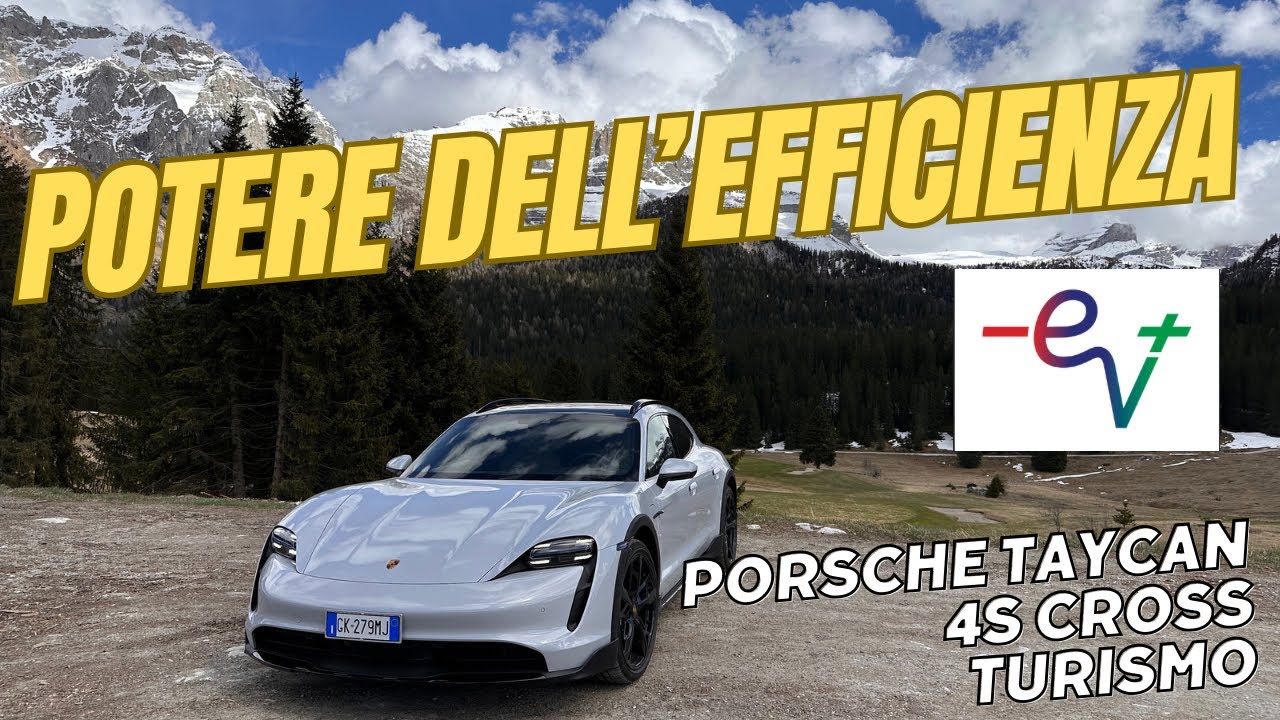 PORSCHE TAYCAN 4S Cross Turismo - QUANTO è EFFICIENTE nella guida SPORTIVA in MONTAGNA? E in carica?