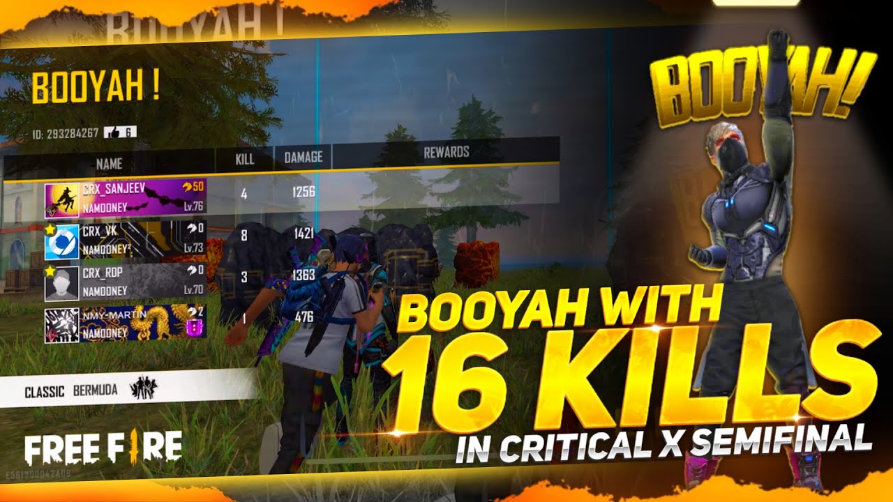 16 Kills BOOYAH in Critical X semifinal || CRX-FORCE || Critical X