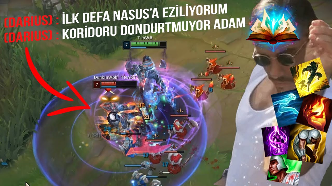 DÜNYA BİRİNCİSİ NASUS VS DARİUS (1MİLYON) - KORİDOR DONDURAN RAKİBİ NASIL ENGELLEDİM?